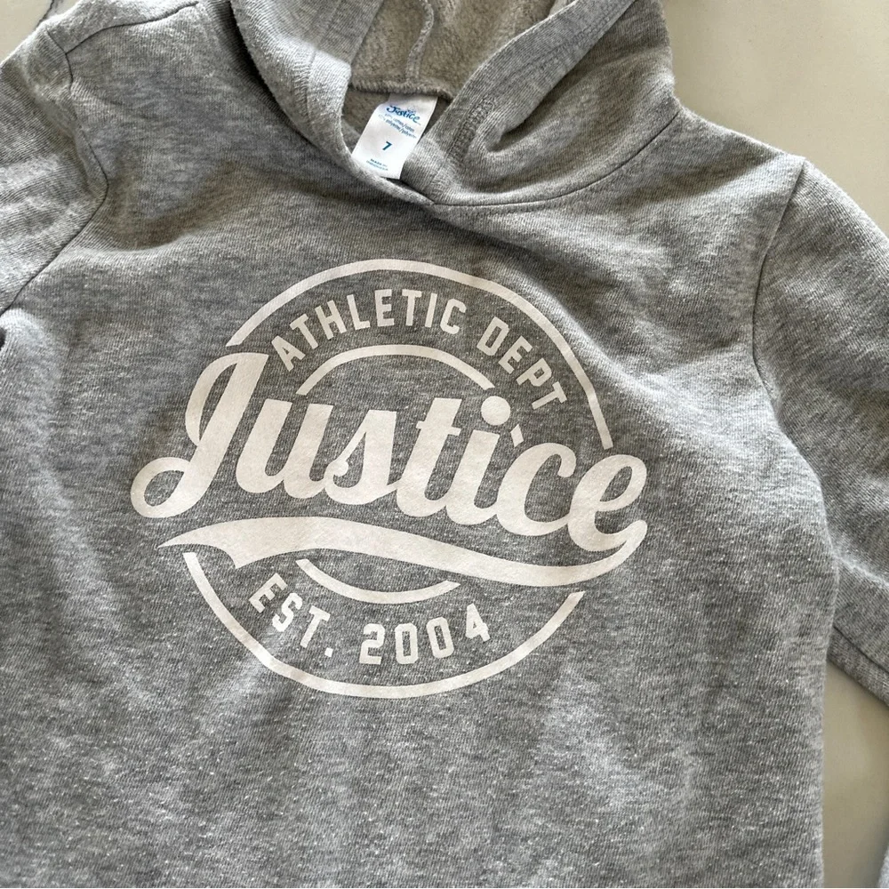 Justice grey hooded